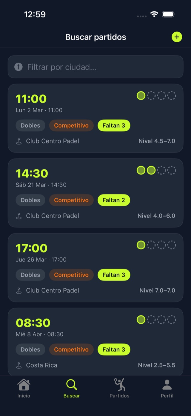 App iOS de PlayCrew